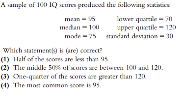 Solved A sample of 100IQ scores produced the following | Chegg.com