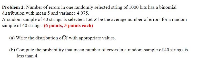 Solved Problem 2: Number of errors in one randomly selected | Chegg.com