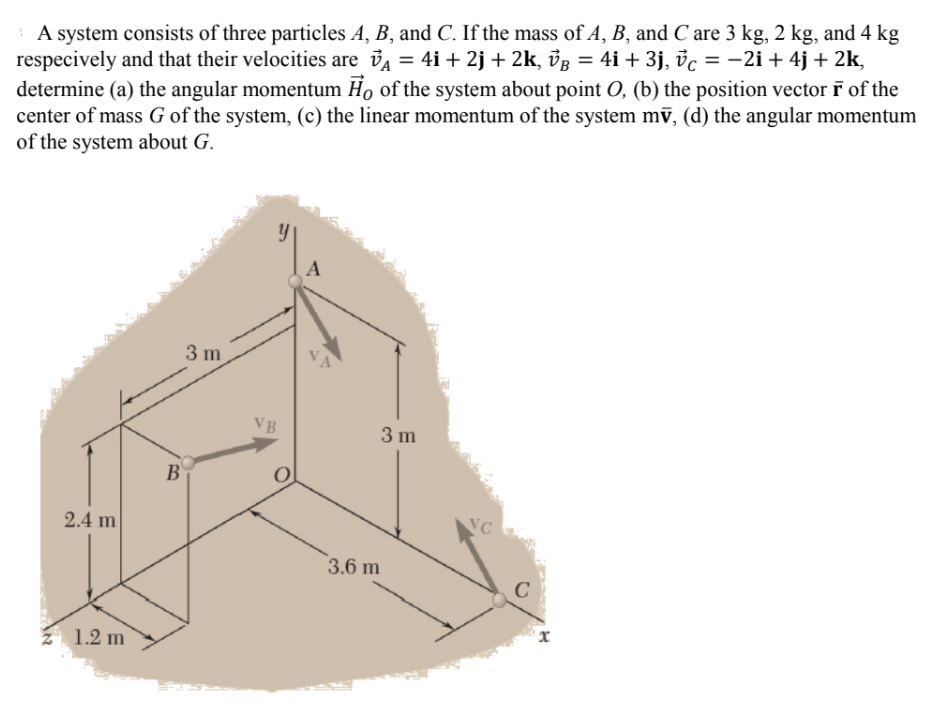 Solved A System Consists Of Three Particles A,B, And C. If | Chegg.com