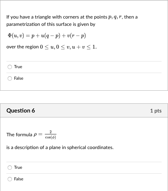Solved If you have a triangle with corners at the points p, | Chegg.com