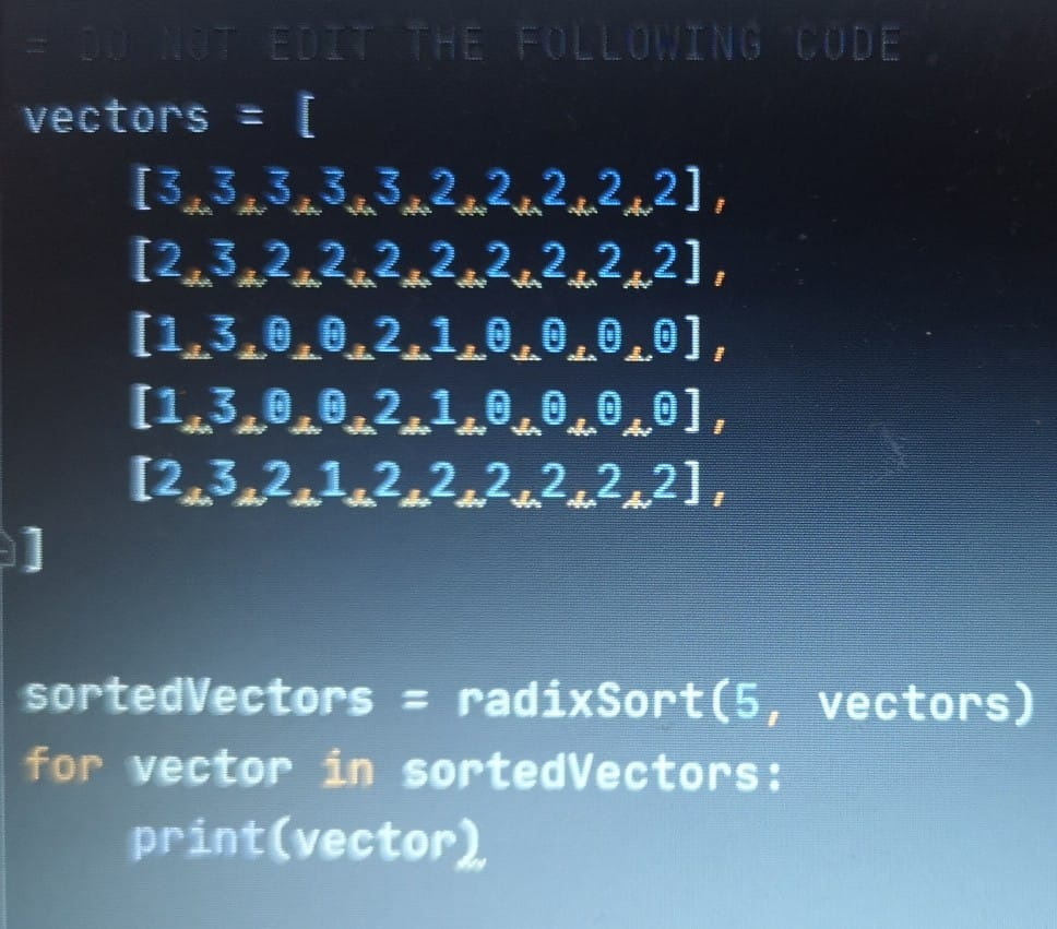 Solved Advanced Sorting Algorithms: Input structure You are | Chegg.com