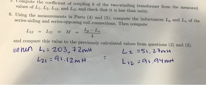 Solved Compute The Coefficient Of Coupling K Of The | Chegg.com