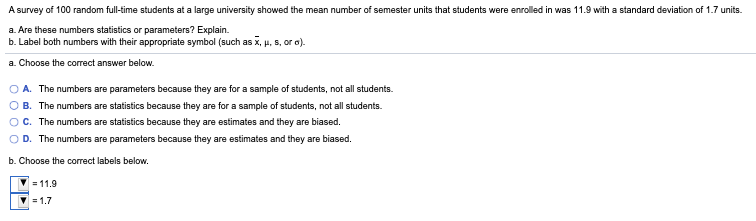 Solved A survey of 100 random full-time students at a large | Chegg.com