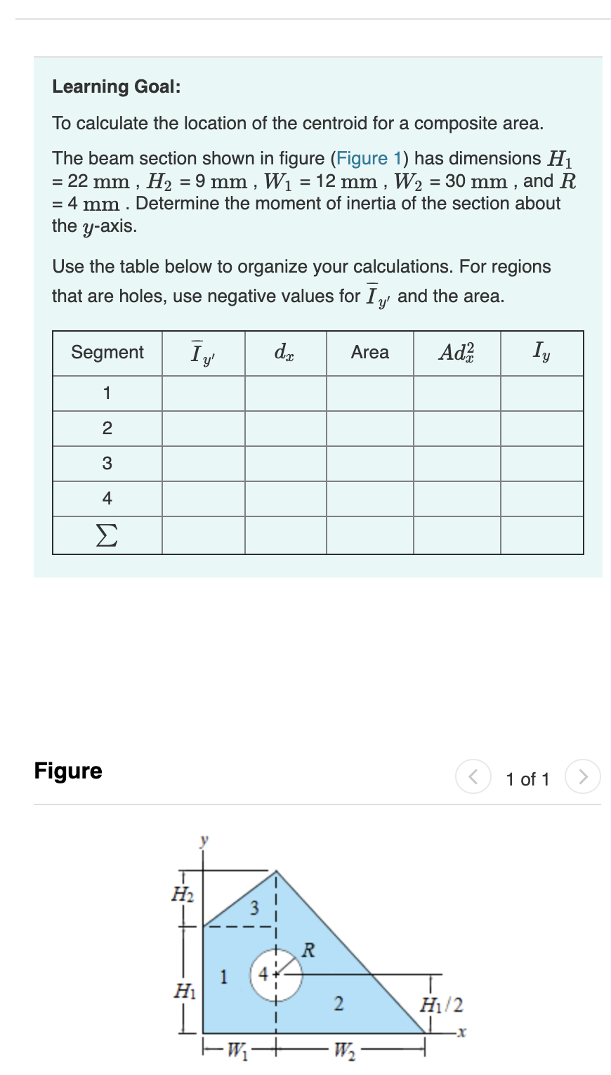 Solved The Beam Section Shown In Figure (Figure 1) Has | Chegg.com