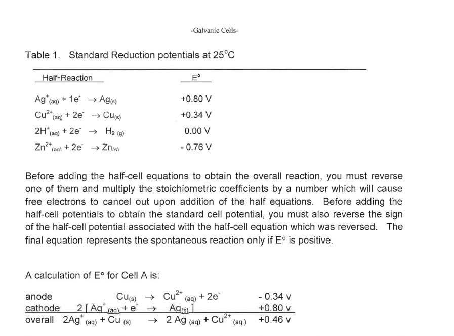 Solved Show The 3 Separate Chemical Equations For The Cel Chegg Com