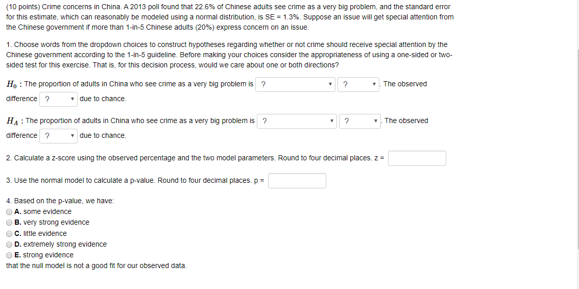 Solved 10 points Crime concerns in China. A 2013 poll Chegg