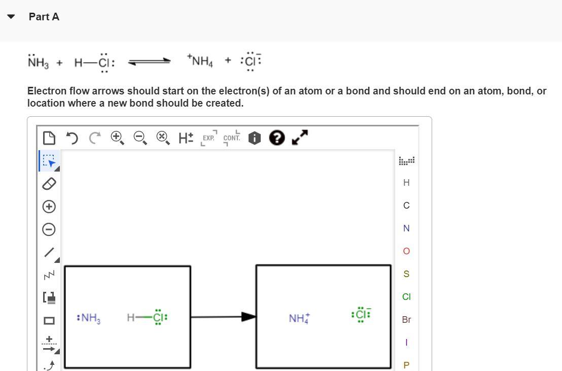Solved N¨H3+H−C¨::++NH4+:C¨:: Electron flow arrows should | Chegg.com