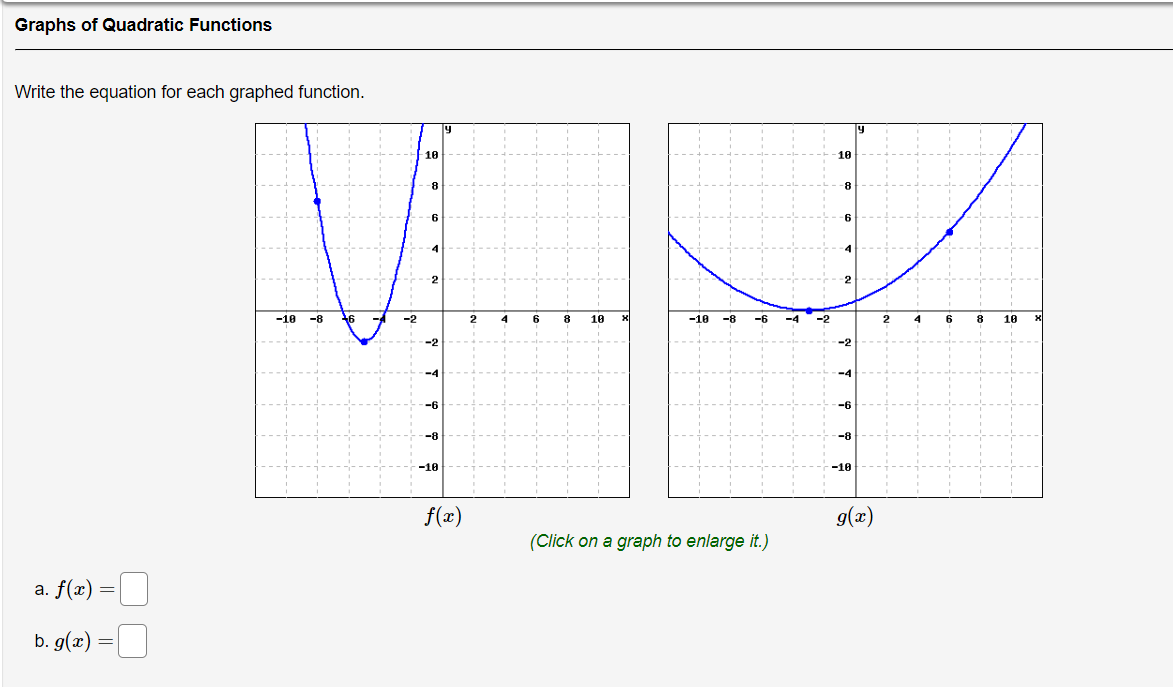 Solved Write the equation for each graphed function. (Click | Chegg.com