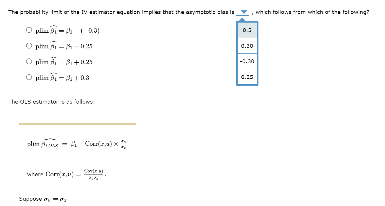 Solved OPTION 1 CORR Z X IS SMALL OR LARGE OPTION 2 THE Chegg