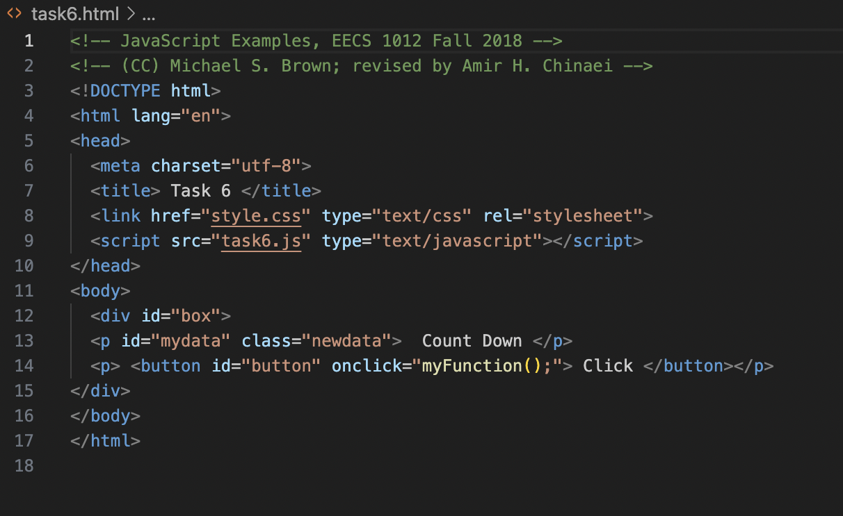 Solved How to do this javascript please do this task 6, i