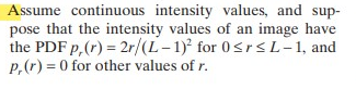 Assume continuous intensity values, and suppose that | Chegg.com