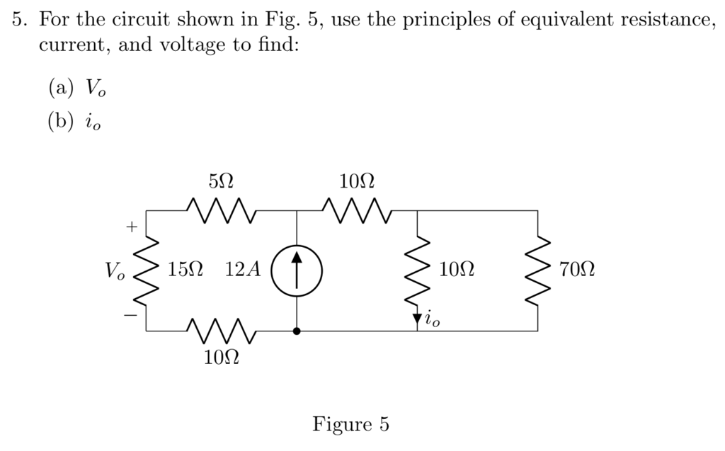 Solved 5. For the circuit shown in Fig. 5, use the | Chegg.com