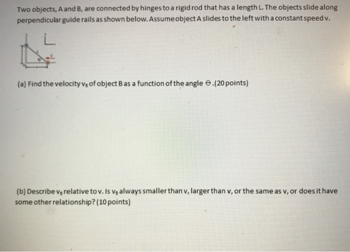 Solved Two Objects, A And B, Are Connected By Hinges To A | Chegg.com