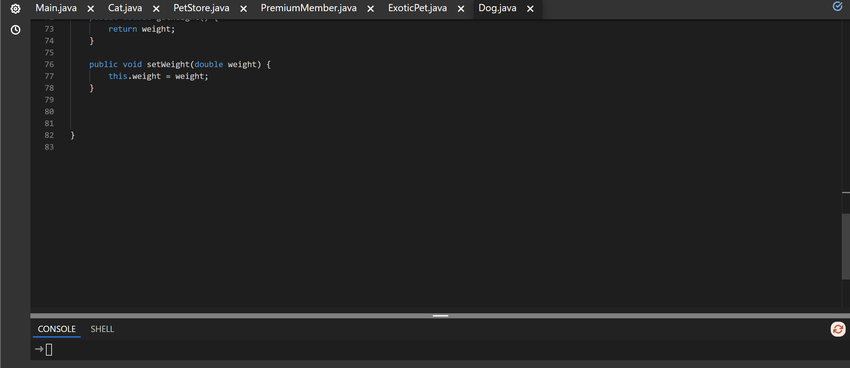 Solved Pet Store System ***Please answer the ENTIRE post | Chegg.com
