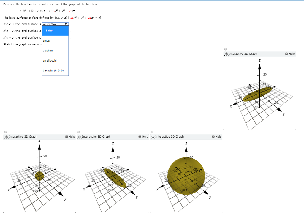 Solved Describe the level surfaces and a section of the