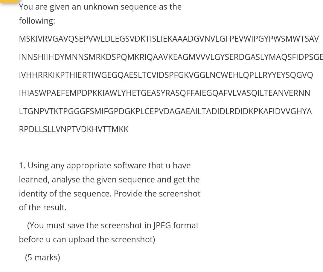 Perform the multiple sequence alignment of the | Chegg.com