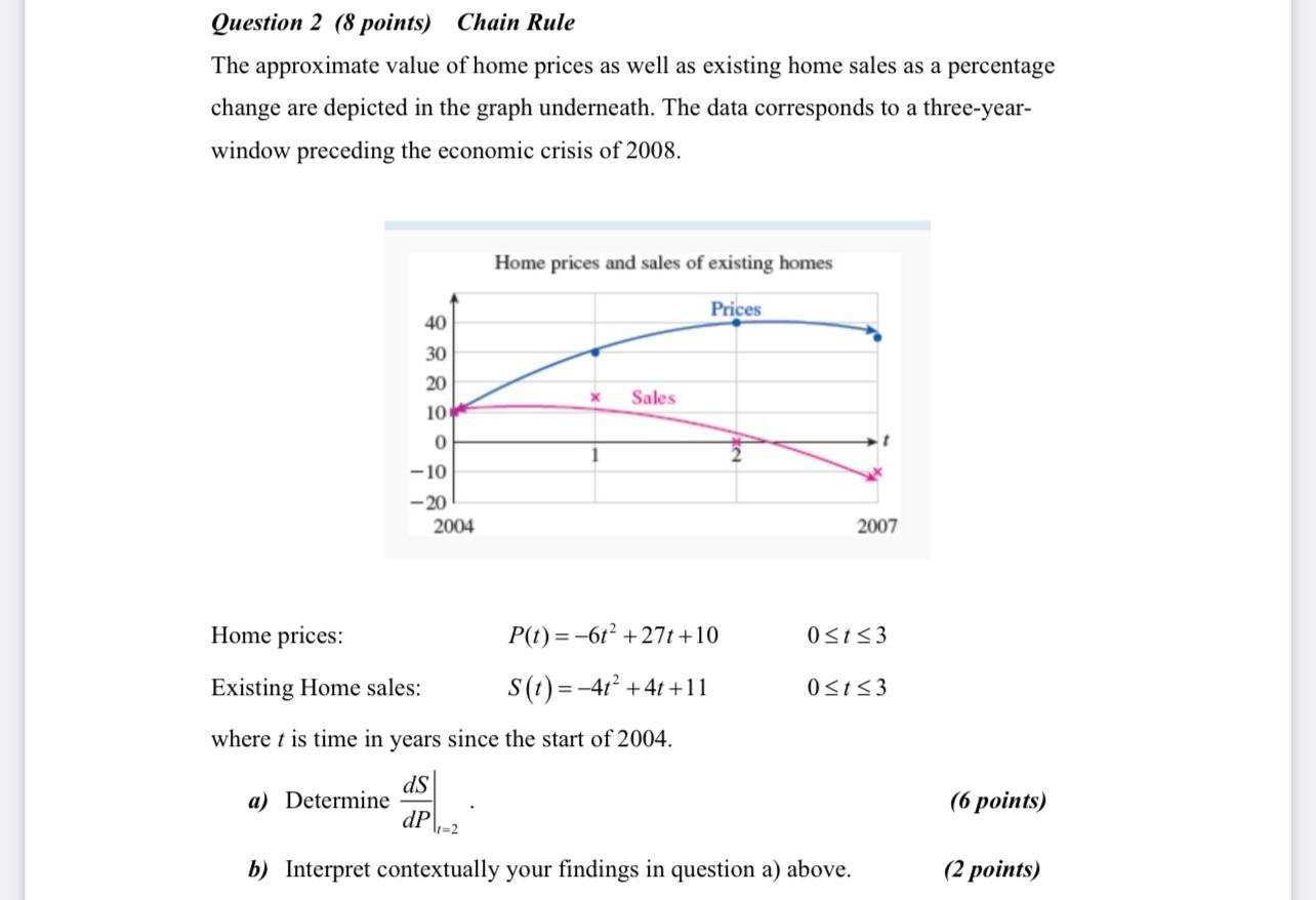Solved Question 2 (8 points) Chain Rule The approximate | Chegg.com