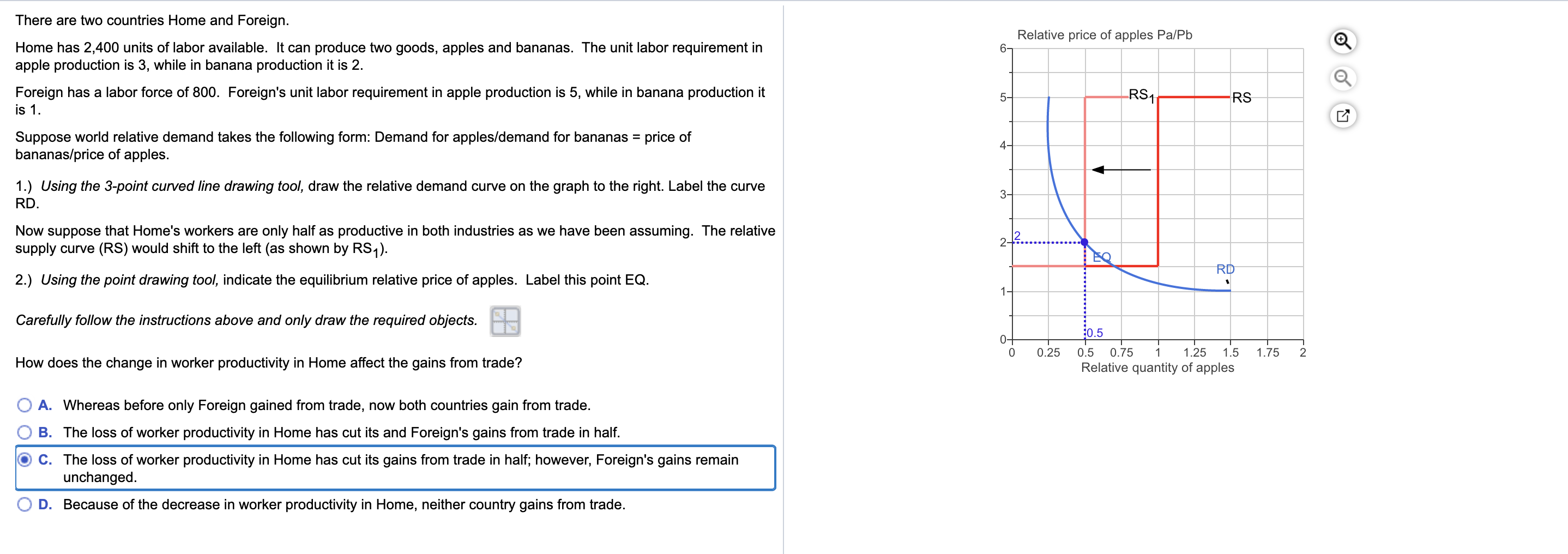 Solved Relative price of apples Pa/Pb 6 There are two