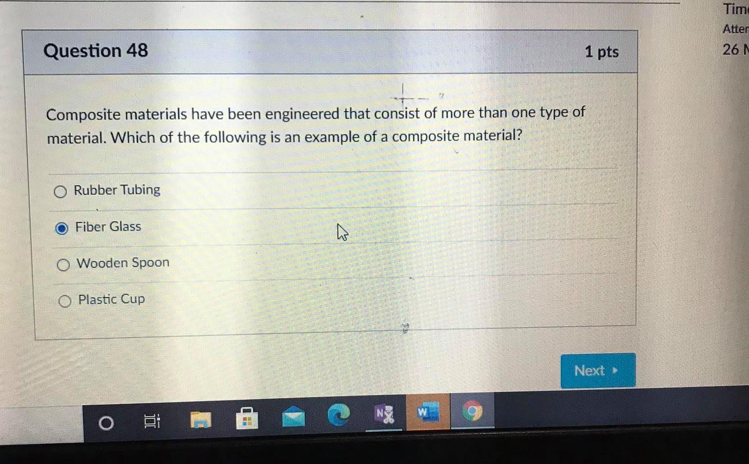 Solved Tim Atter Question 48 1 pts 26N Composite materials | Chegg.com