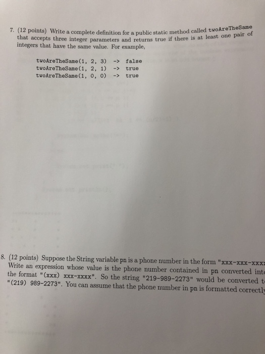 statements are ( always ) inside a method Images High... Solved 7. (12 points) Write a complete definition for a | Chegg.com
