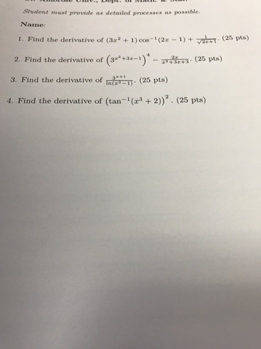 find the derivative of cos inverse 2x 1 x 2