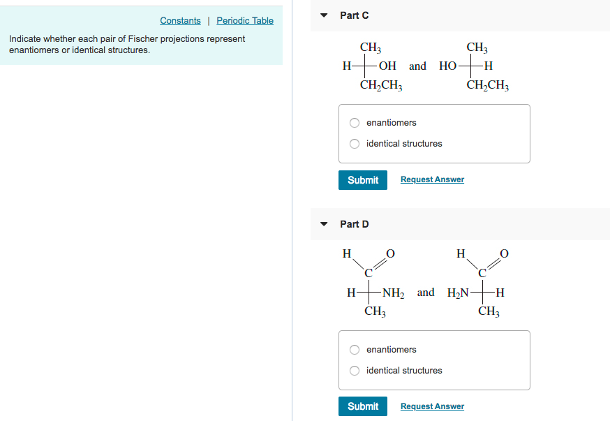 Solved Part A Identify each of the following structures as | Chegg.com