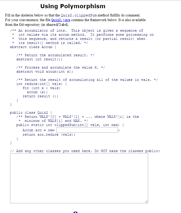 Solved Pointers Consider a class named QuizClass whose | Chegg.com