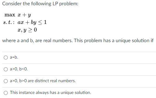 Solved Consider The Following LP Problem: Max S.t.: | Chegg.com