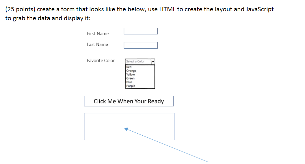Solved Create a form that looks like the below, use HTML to | Chegg.com