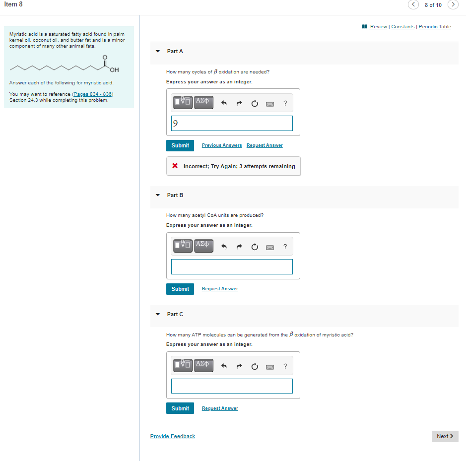 Solved Item 8 8 of 10 Review Constants Periodic Table | Chegg.com