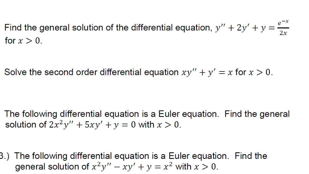 Solved Find The General Solution Of The Differential | Chegg.com