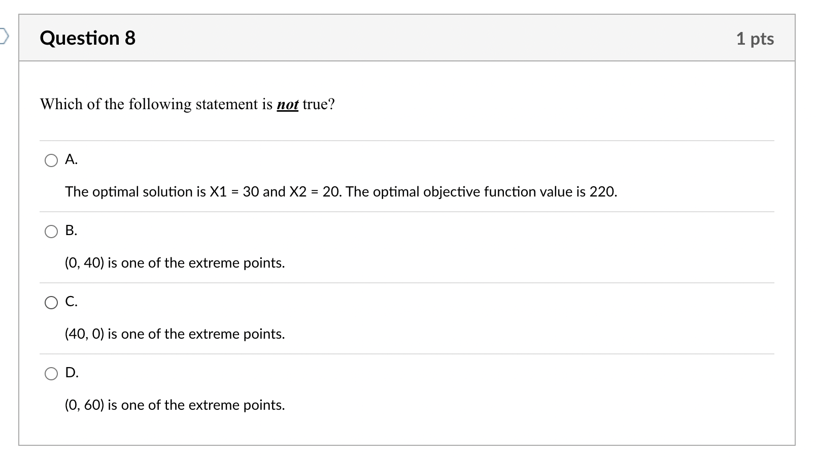 Solved Which of the following statement is not true? A. | Chegg.com