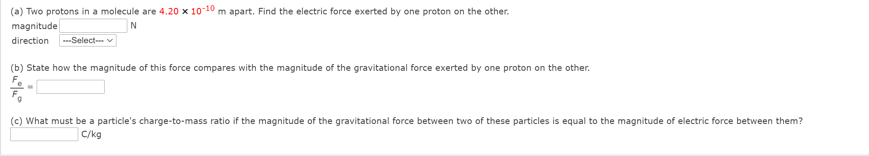 Solved A Two Protons In A Molecule Are X M Chegg Com