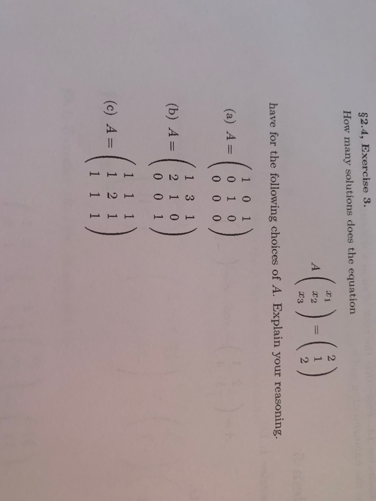 Solved $2.4, Exercise 3. How many solutions does the | Chegg.com