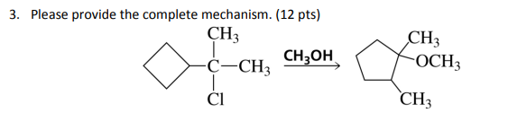 Solved CH3 OCH3 3. Please provide the complete mechanism. | Chegg.com