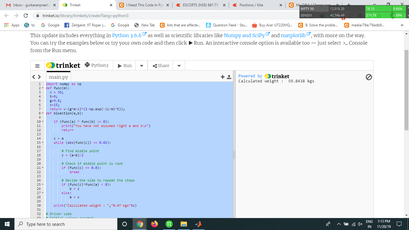 Solved Need Code Python Language Currently Matlab Thankyou V 35 T 9 G 98 C 15 F M V G M C 1 Exp Q