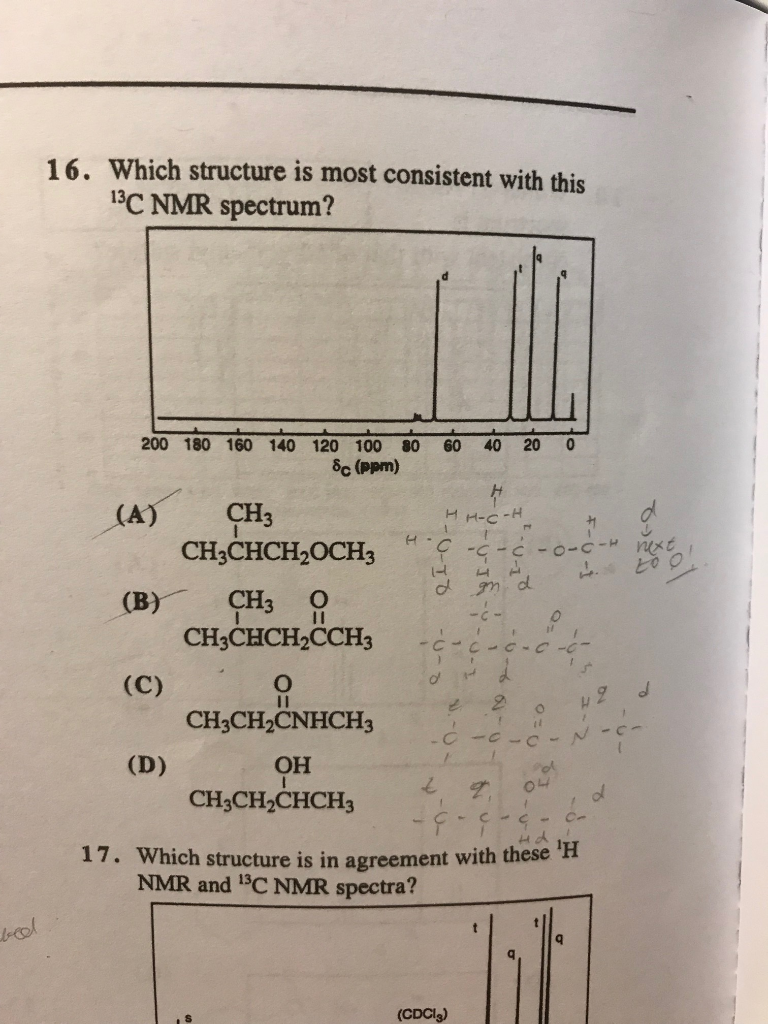 Solved Spectroscopy 14. Which structure is consistent with | Chegg.com