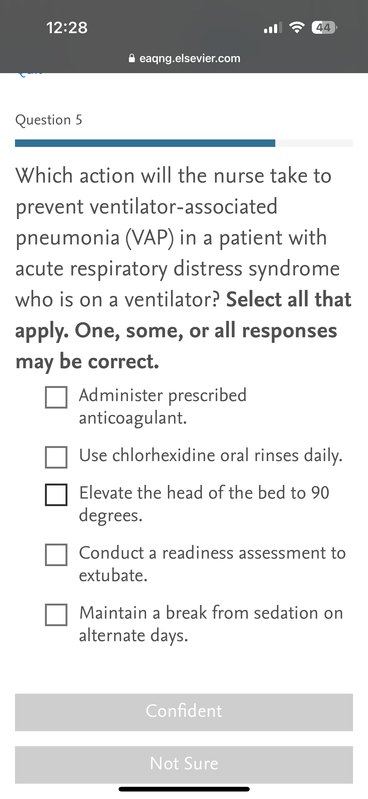 Solved Which action will the nurse take toprevent | Chegg.com