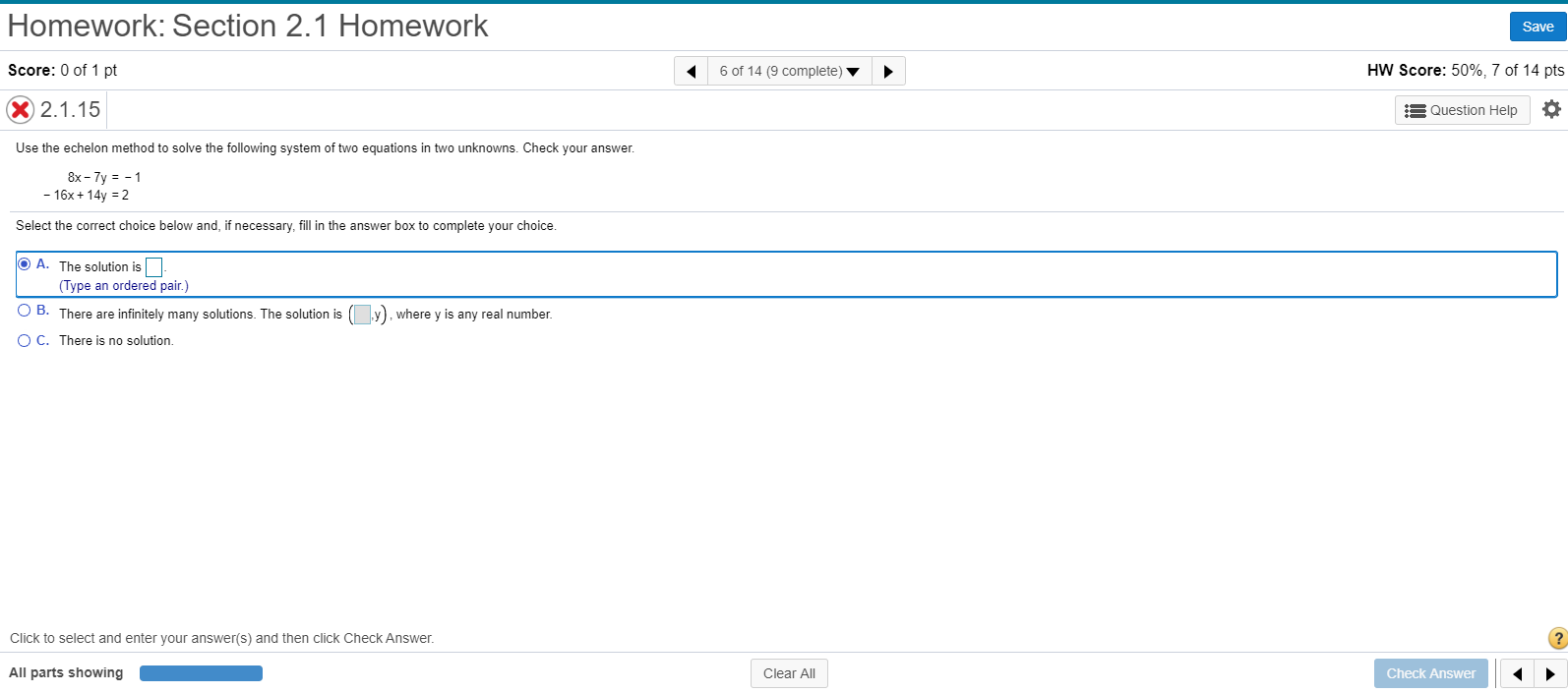Solved Homework: Section 2.1 Homework Save HW Score: 50%, 7 | Chegg.com