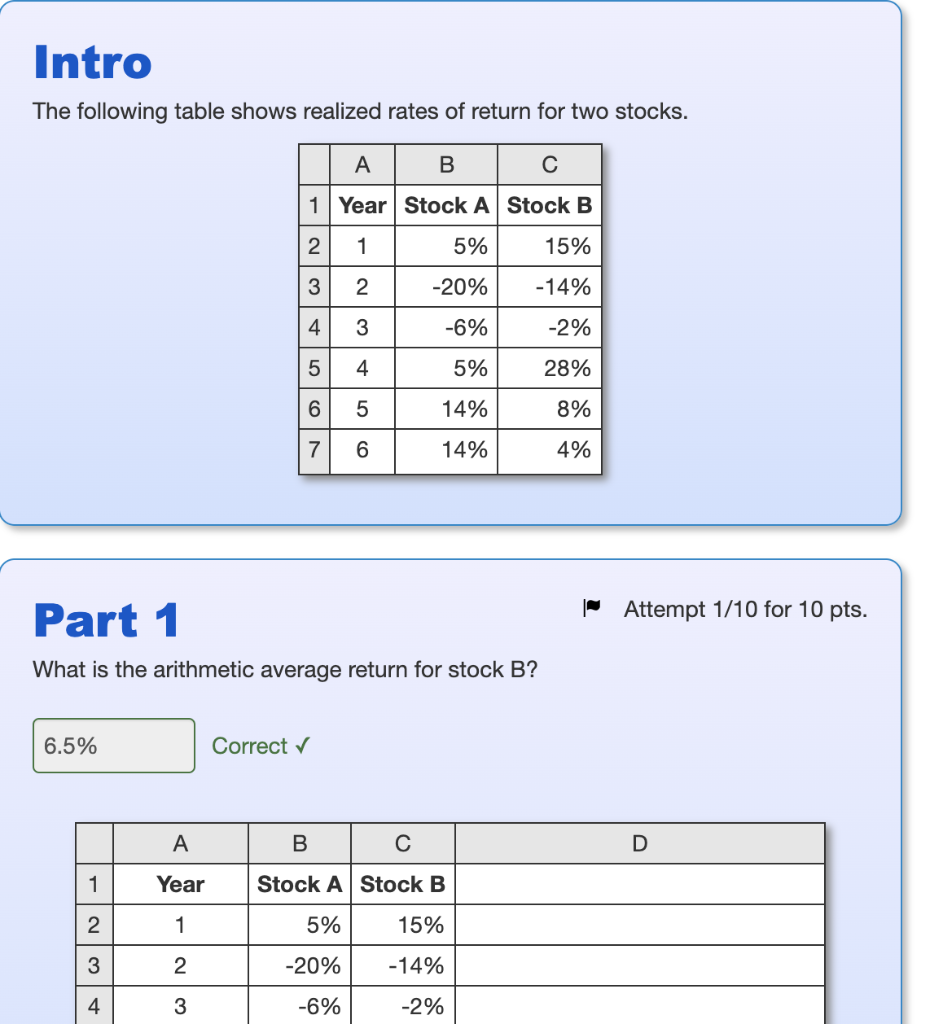 Solved The Following Table Shows Realized Rates Of Return | Chegg.com