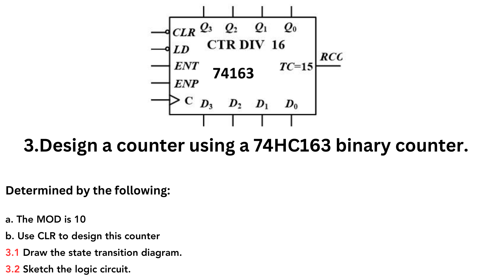 74ls163 binary counter