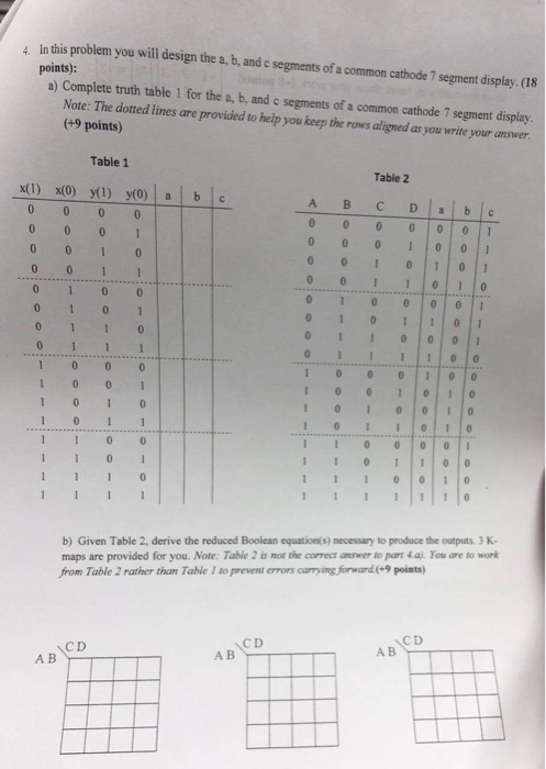 Solved 4. In This Problem You Will Design The A, B, And C | Chegg.com