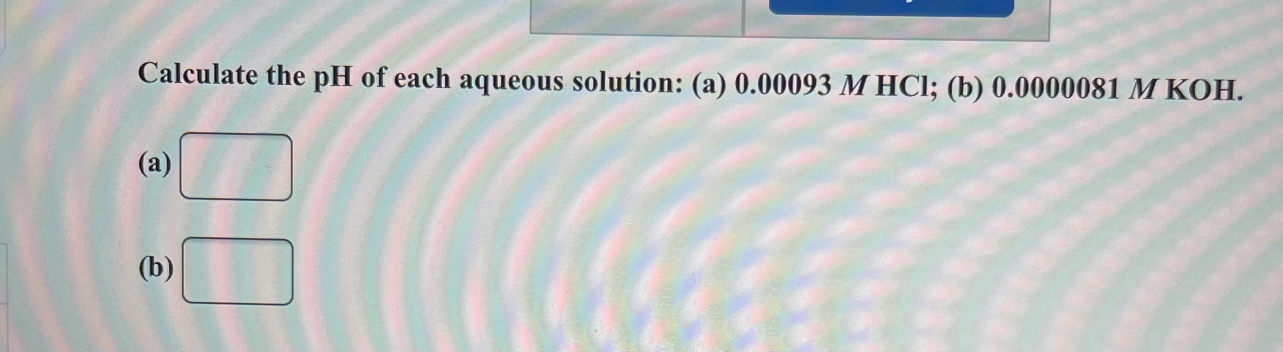 calculate the ph of an aqueous solution of 0.100 m hio