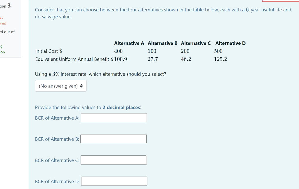 Solved Consider that you can choose between the four | Chegg.com