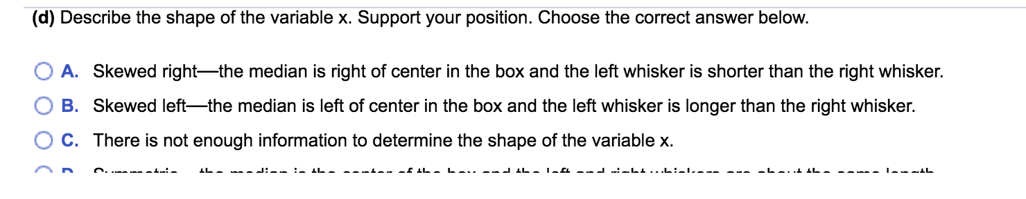 Solved Use The Side By Side Boxplots Shown To Complete Pa Chegg Com