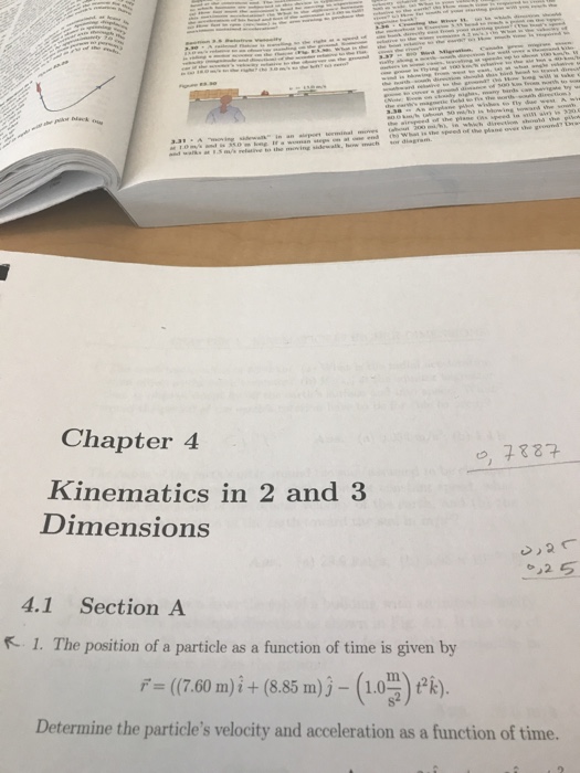 Solved Chapter 4 o, 7887 Kinematics in 2 and 3 Dimensions | Chegg.com
