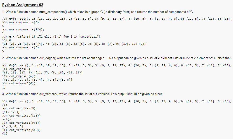 Solved Python Assignment 02 1. Write a function named | Chegg.com