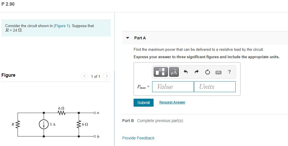 Solved P 2.89 Consider the circuit shown in (Figure 1). | Chegg.com
