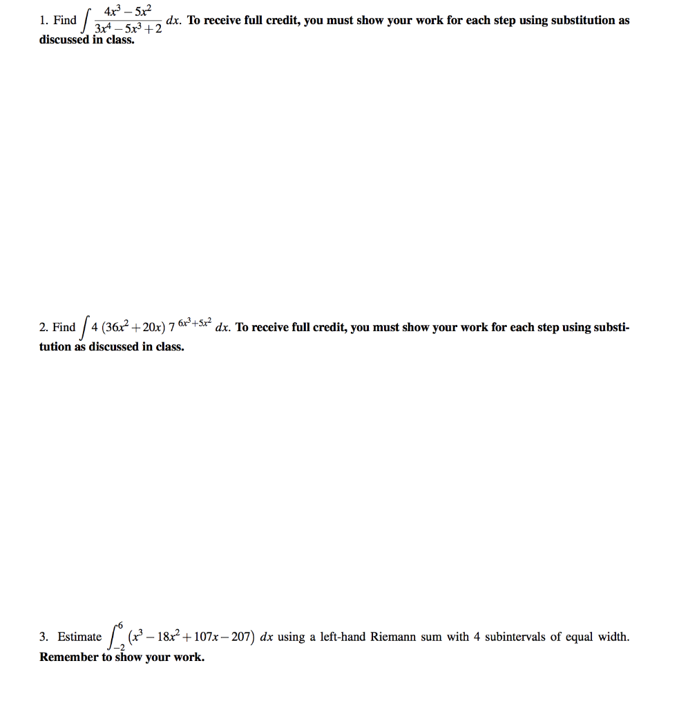 Solved 4x3 5x2 1 Find 3 4 5x3 2 Dx To Receive Full Chegg