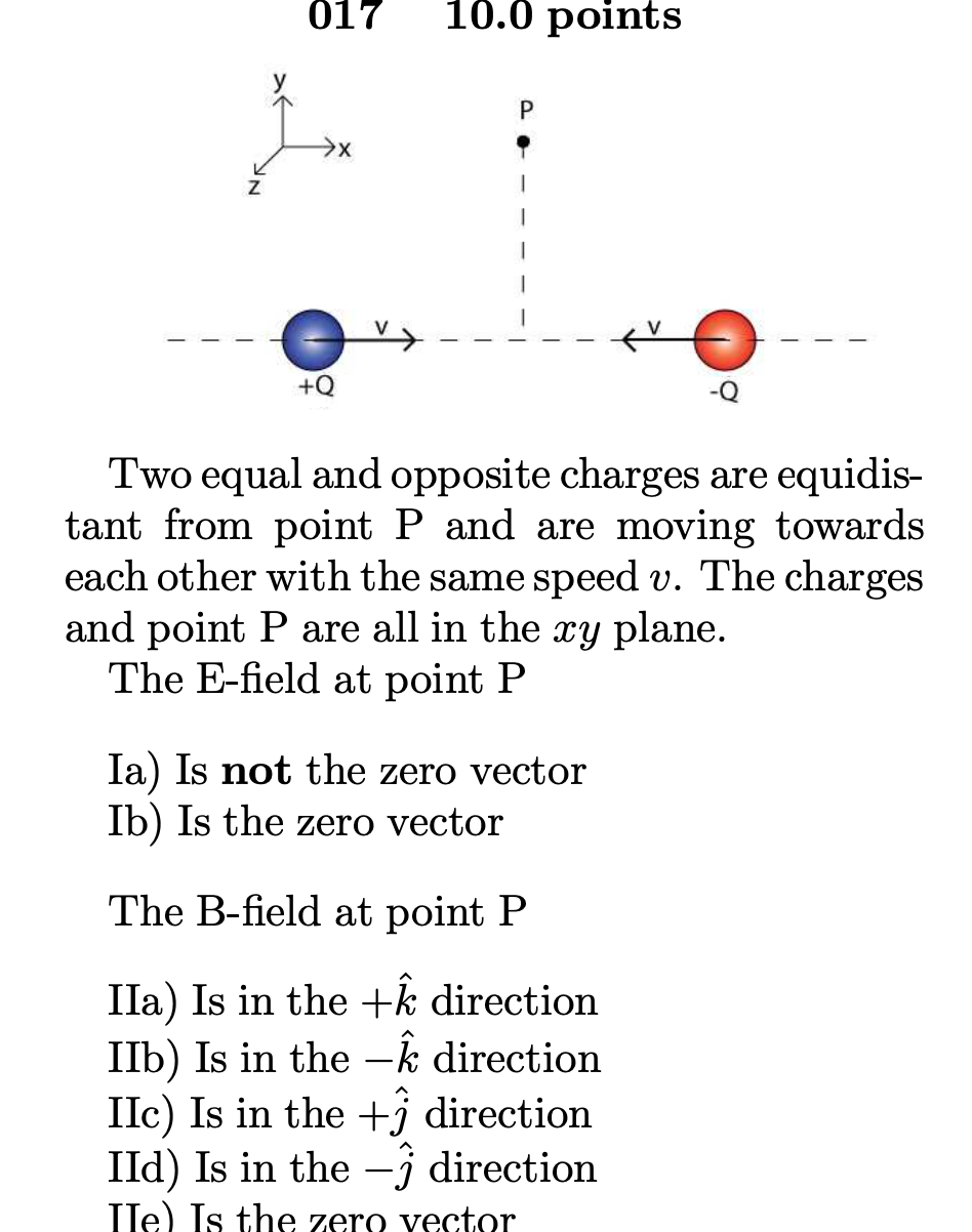 Solved Two equal and opposite charges are equidistant from | Chegg.com